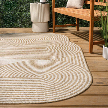 Margot Modern Geometric Arch Stripe Area Rug